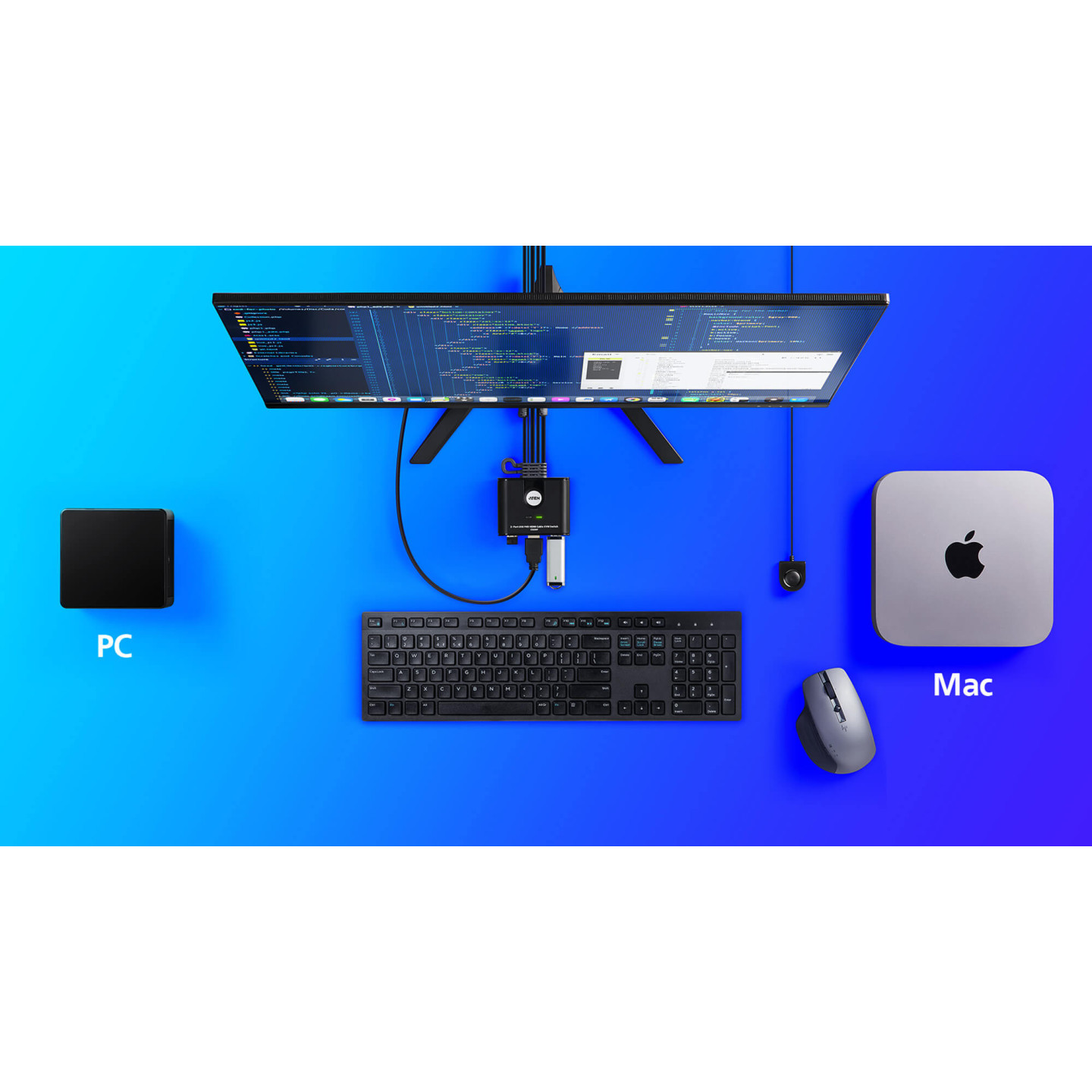 ATEN CS22HF – Switch KVM HDMI FHD 2 Puertos
