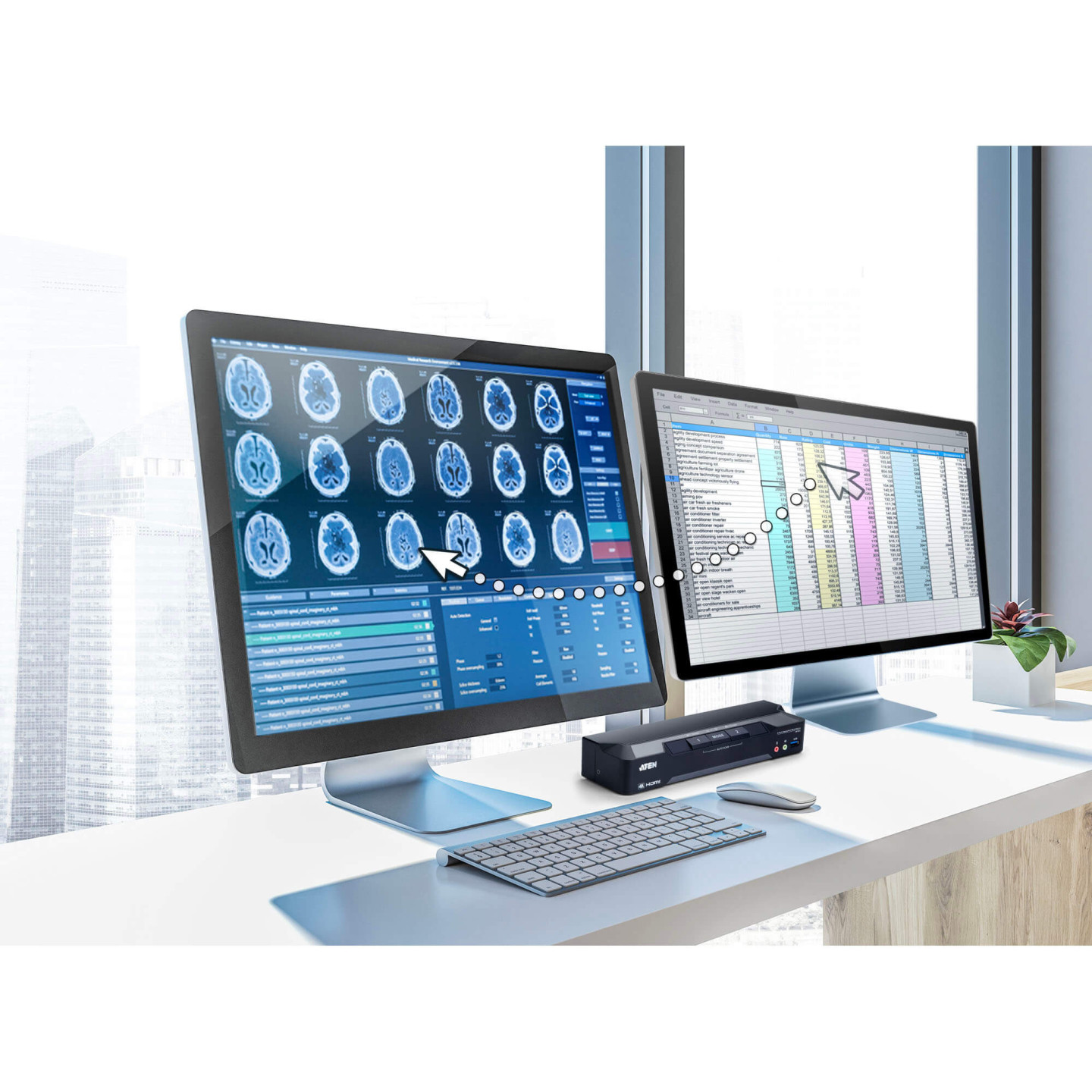 ATEN CM1942 – Matriz KVM DisplayPort 4K Dual