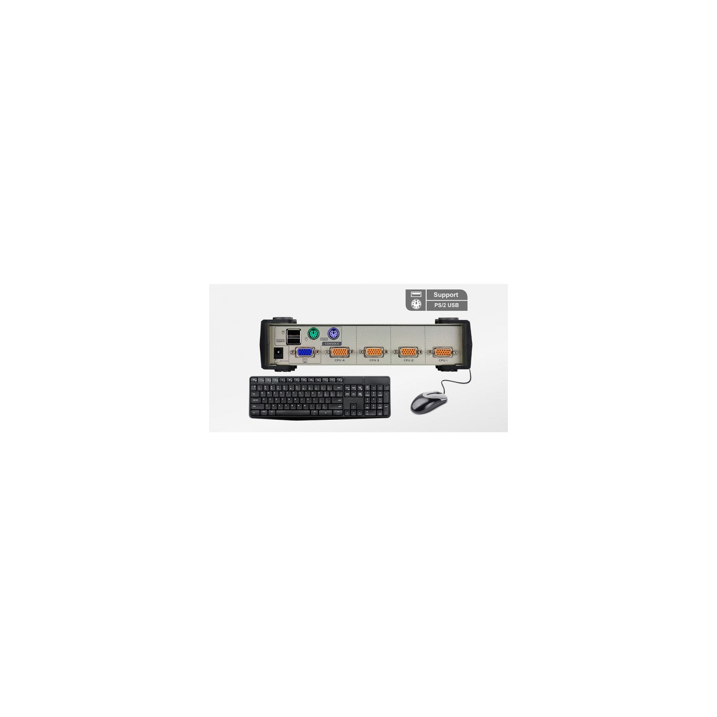 ATEN CS84U – Switch KVM VGA PS/2-USB 4 Puertos