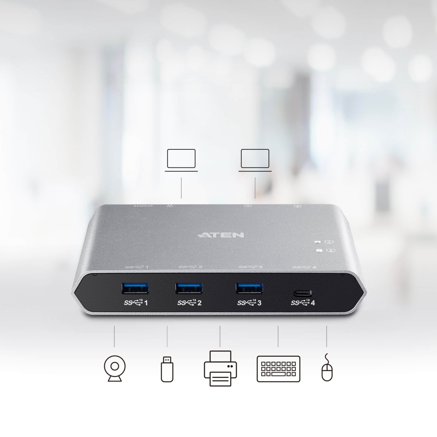 ATEN US3342 – Switch KVM Thunderbolt 3