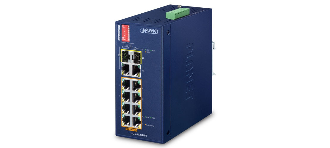 Switch PoE Fast Ethernet No Administrable DIN-rail