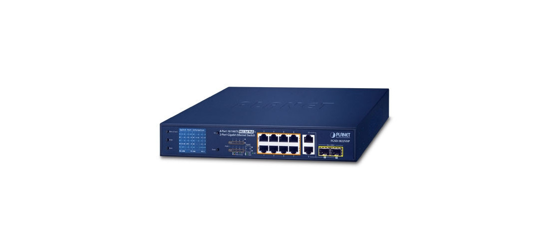 Switch Fast Ethernet PoE+ 802.3at