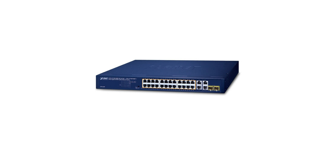 Switch Fast Ethernet PoE+ 802.3at